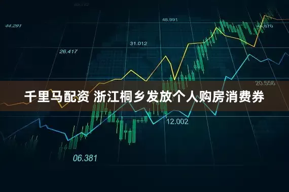 千里马配资 浙江桐乡发放个人购房消费券